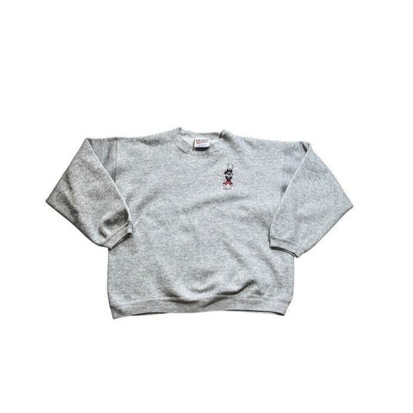 Vintage 90's Bugs Bunny Size Large Hanes Warner Bros Embroidered Sweatshirt - Picture 2 of 7